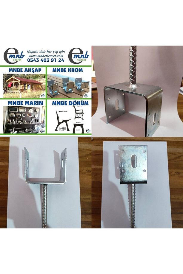 Nevrüllü 10 Luk Ayak Ahşap Metal Kamelya Pergule Pergola Sundurma Direkler Için N/10 - 6