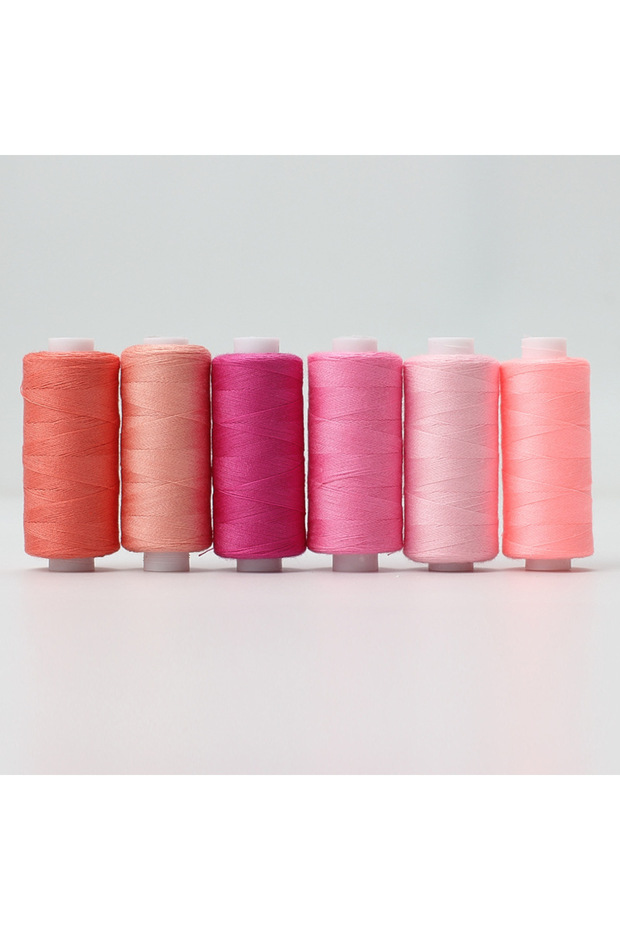 XX-6YGS-2Z 6pcs/Pack Assorted Colors Sewing Thread Polyester Sewing Thread, For Domestic DIY Sewing