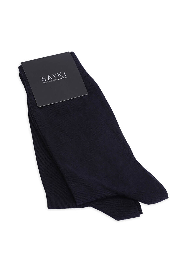 Navy Blue Double Cotton Socks