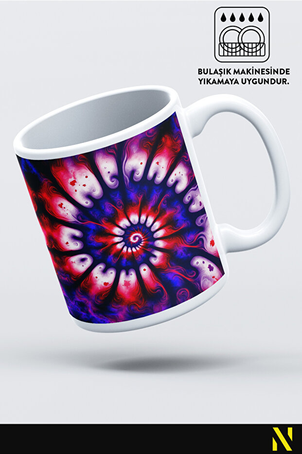 Batik Patterned Colorful Mug – 330 ml Mug |   Stylish and Durable Design - 3