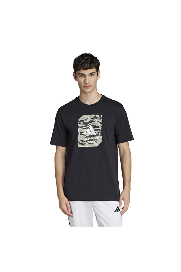 Camo Shape Graphic Tişört - 1