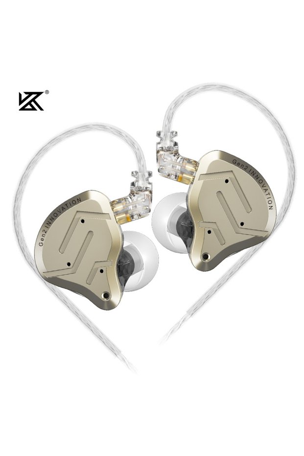 Gold no mic KZ ZSN Pro 2 Hybrid Drive 1BA+1DD In Ear Metal Earphones HIFI Bass Headset Monitor Earbu