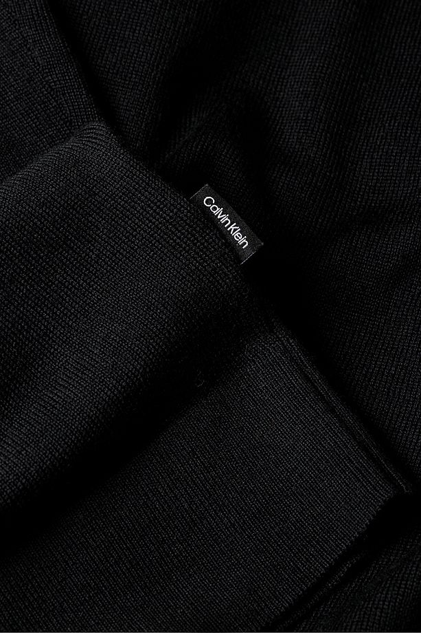 Erkek %100 Yün Ck Logolu Uzun Kollu Bisiklet Yaka Siyah Sweatshirt K10k109474-beh - 4
