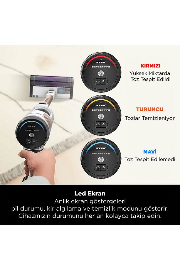 Detect Pro Auto-Empty Sistemli Şarjlı Dikey Süpürge, 60 dk'ye kadar şarj- IW3611EU - Shark Ninja - 8