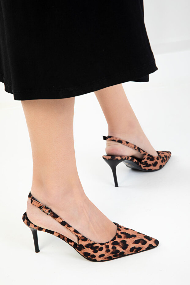 Leopárd női klasszikus sarkú cipő 20276 - 3