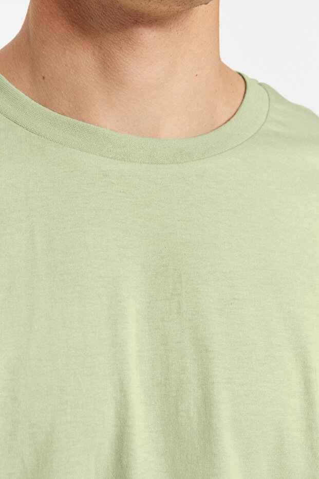 Mint Oversize/Geniş Kesim %100 Pamuk Kısa Kollu Basic T-Shirt TMNSS22TS0318 - 6