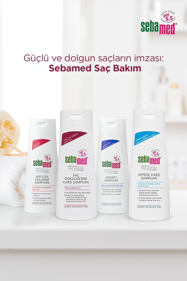 Saç Dökülmesine Karşı Güçlendirici Etkili Kafein ve Ginkgo Biloba İçerikli Şampuan 1000 ml - 3