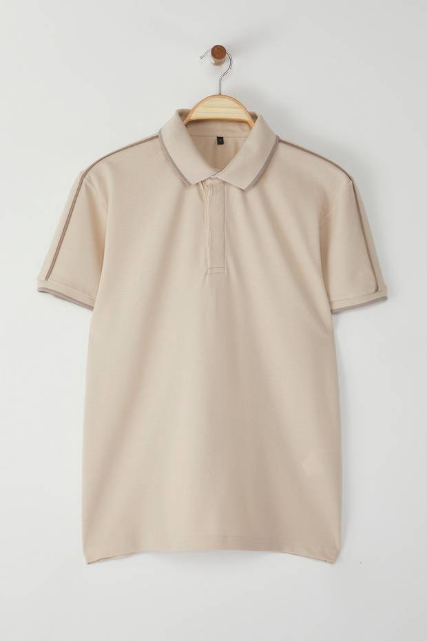 Taş Regular/Normal Kesim Biyeli %100 Pamuk Polo Yaka T-shirt TMNSS25PO00015 - 3
