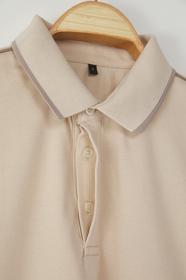 Taş Regular/Normal Kesim Biyeli %100 Pamuk Polo Yaka T-shirt TMNSS25PO00015 - 4