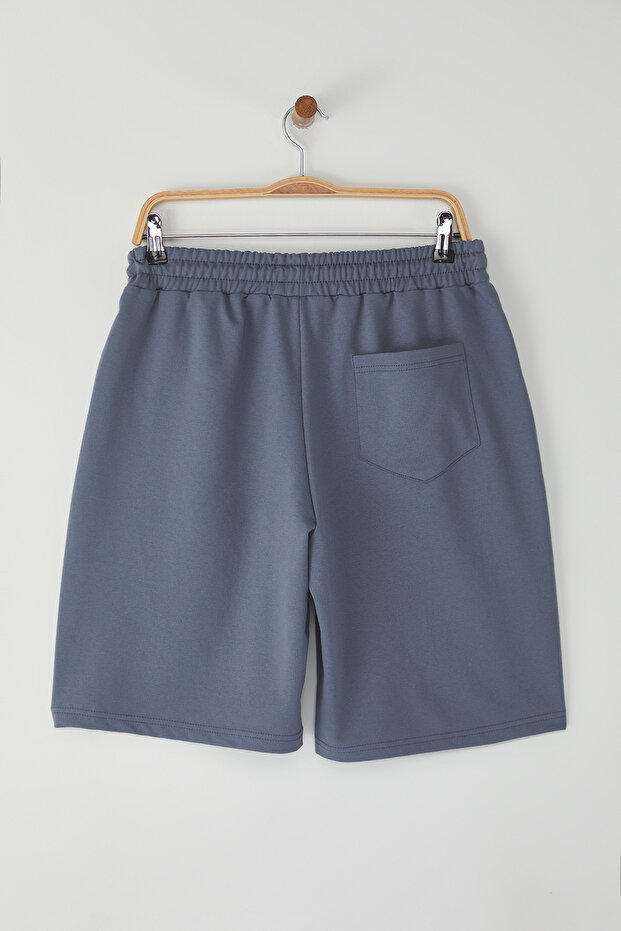 Mavi Basic Oversize/Geniş Kesim Lastik Belli Bağcıklı Şort TMNSS22SR0257 - 8