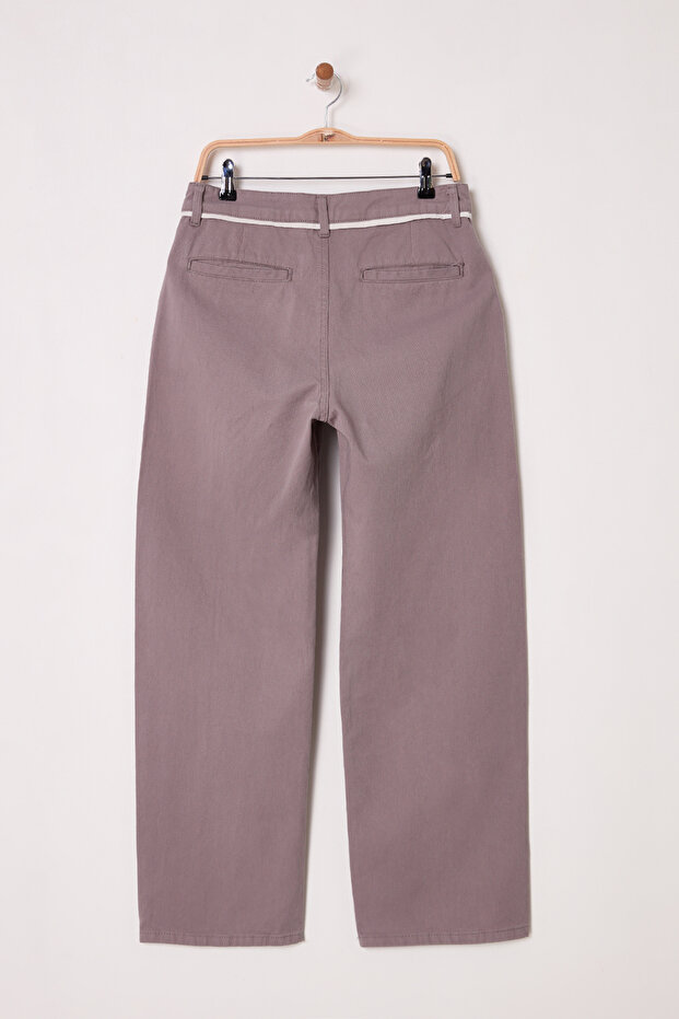 Açık Kahverengi Wide Leg Pantolon TMNSS25PL00016 - 5