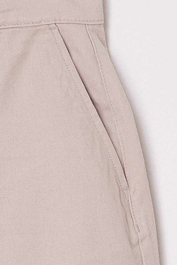 Erkek Taş Regular Fit Brit Kapamalı Gabardin Şort & Bermuda TMNSS25SR00012 - 6
