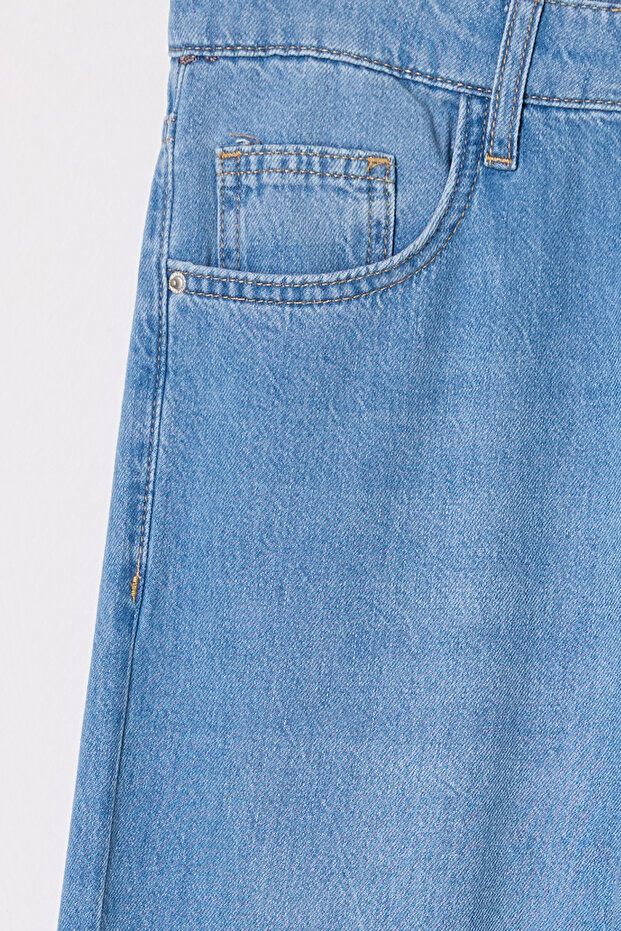Açık Mavi Erkek Baggy Fit Jeans Kot Pantolon TMNSS25JE00004 - 7