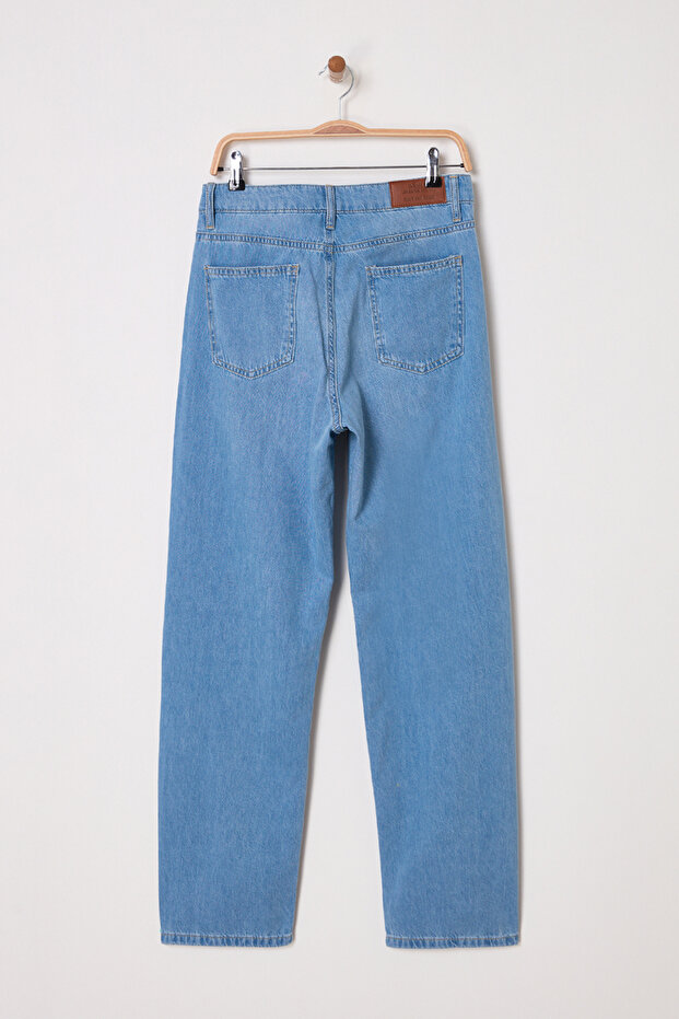 Açık Mavi Erkek Baggy Fit Jeans Kot Pantolon TMNSS25JE00004 - 8