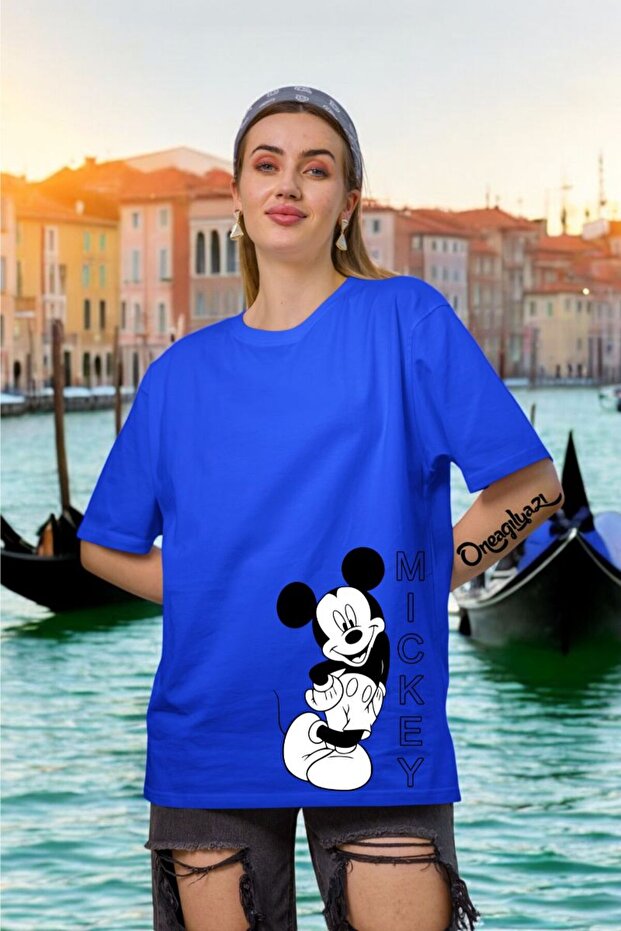 Mickey Printed Women's Oversize T-Shirt
