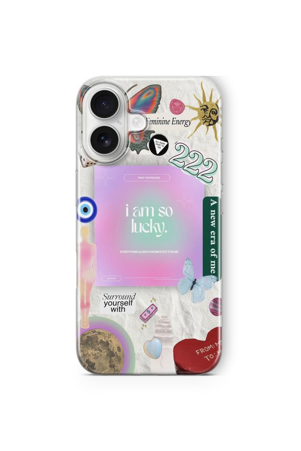 Feminine Energy Design Printed Transparent Case Compatible with iPhone 16