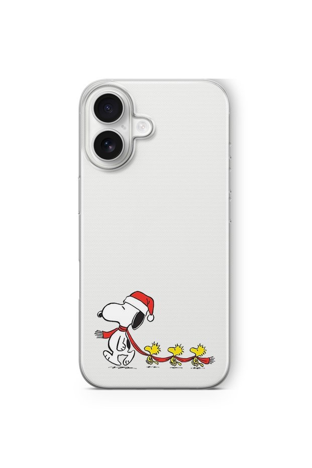 iPhone 16 Compatible Snoopy Design Printed Transparent Case