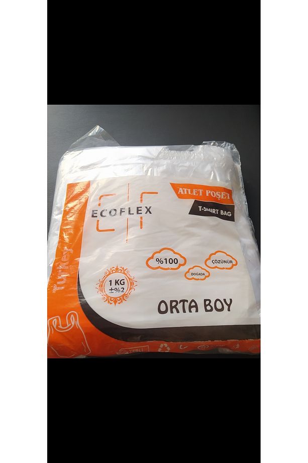 Hışır Atlet Şeffaf Poşet Market Manav Poşeti Orta Boy 1 Kg - 2