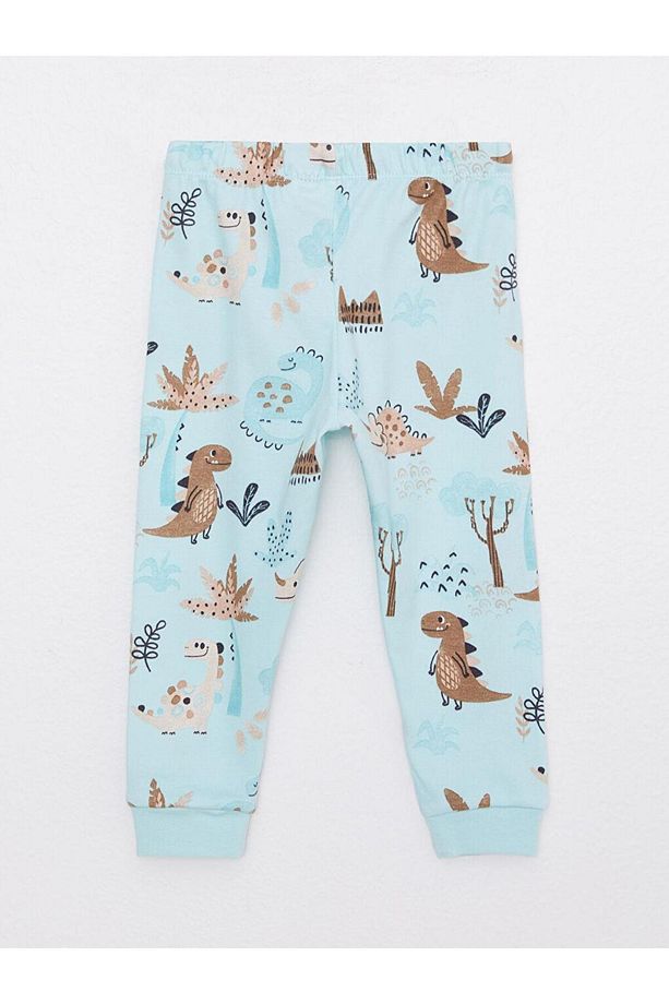 Beli Lastikli Pamuklu Erkek Bebek Pijama Alt 2'li (S2) - 3