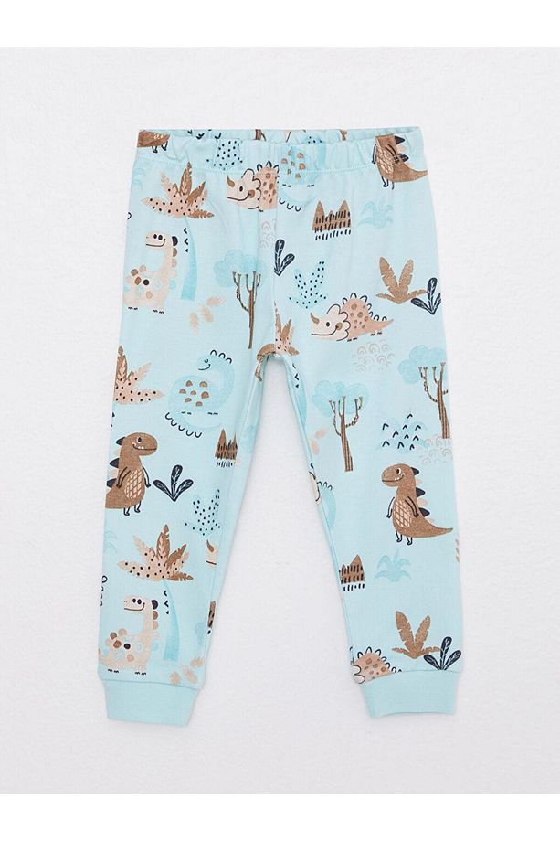 Beli Lastikli Pamuklu Erkek Bebek Pijama Alt 2'li (S2) - 2