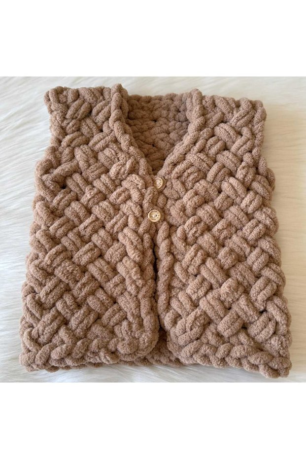 Puffy Straw Baby Vest>Hand Knitted>Pelush>Baby Vest>Baby Gift