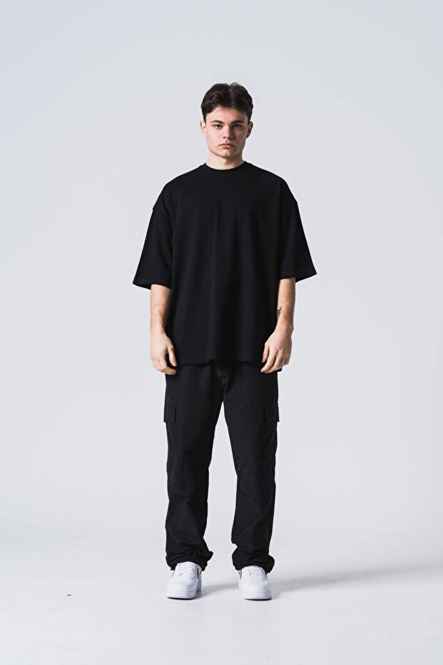 UNİSEX OVERSİZE BASİC T-SHİRT - 1