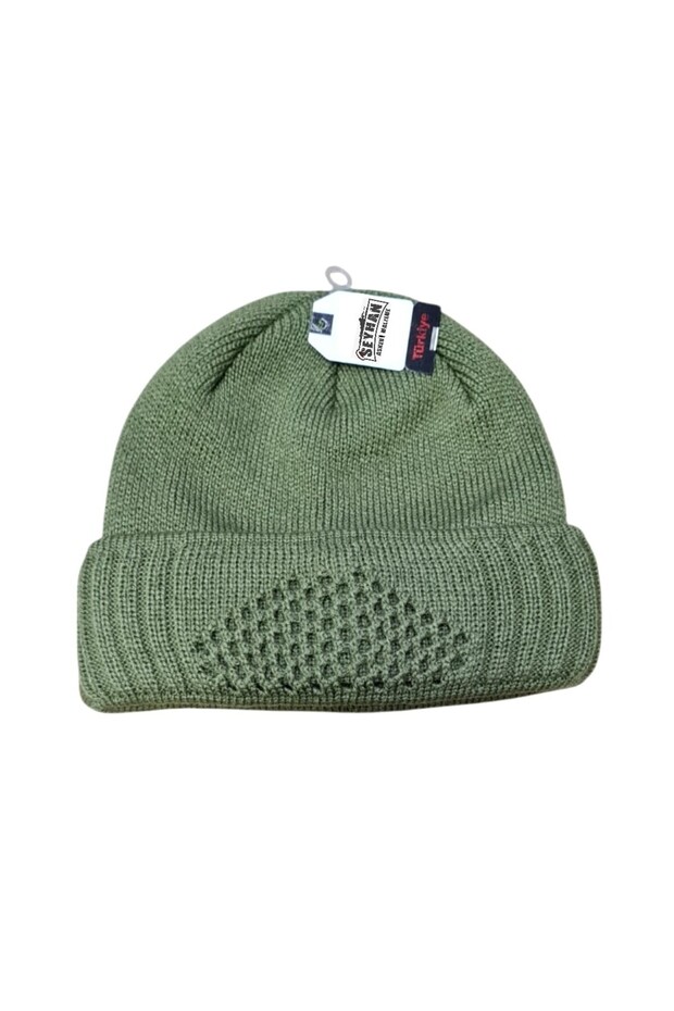 Khaki Knitted Beret / Snow Mask - Military Beret