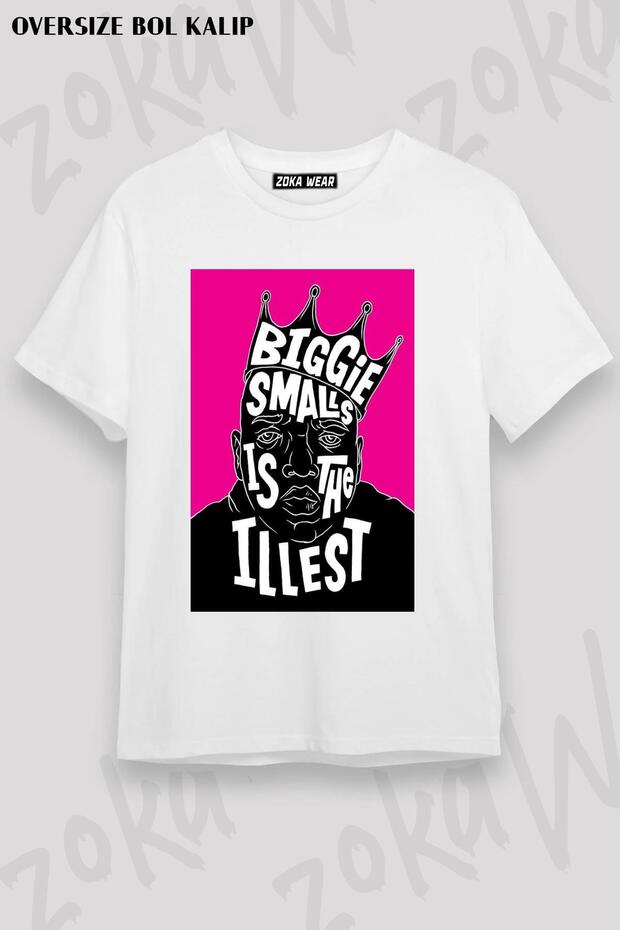 Unisex Oversize Fit Biggie the Notorious Big Design Printed Tshirt