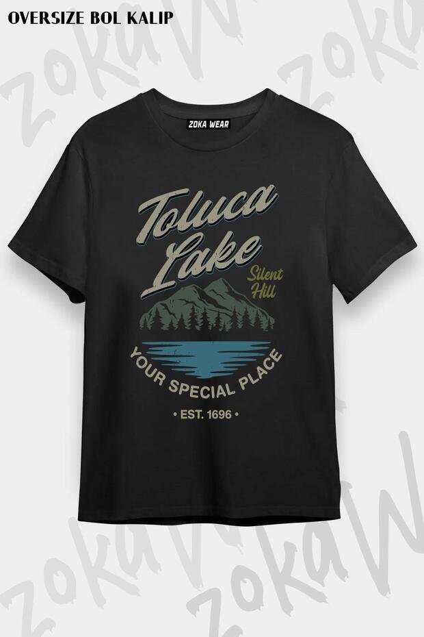 Unisex Oversize Mold Toluca Lake Silent Hill Design Printed Tshirt