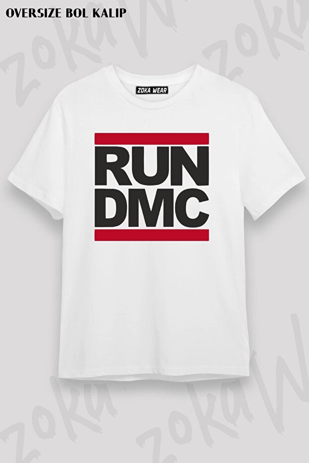 Unisex Oversize Fit Run Dmc Music Group Design Printed Tshirt