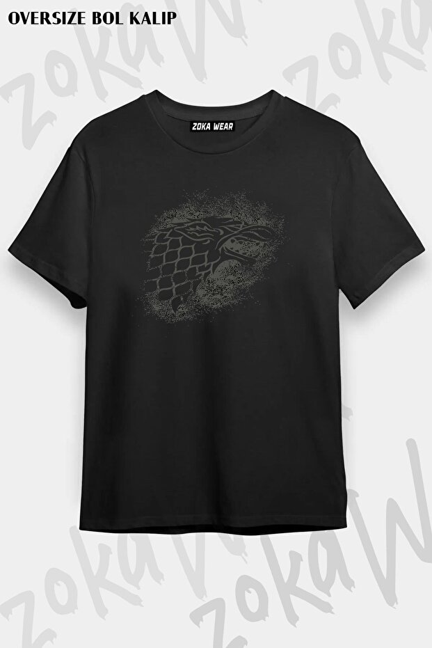 Unisex Oversize Fit Game of Thrones House Design Printed Tshirt