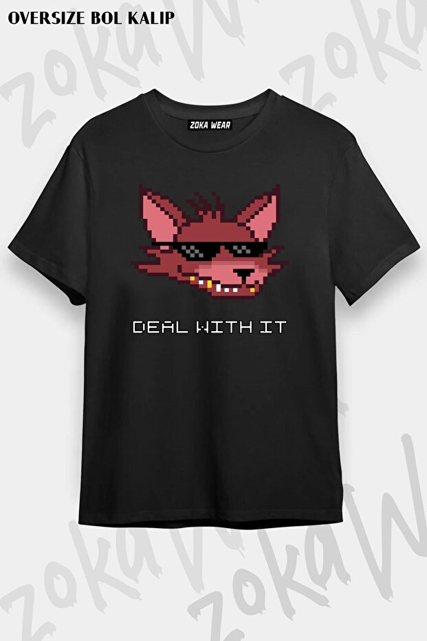 Unisex Oversize T-Shirt with Five Nights at Freddy'S, Fnaf V2 Design Printed Tshirt