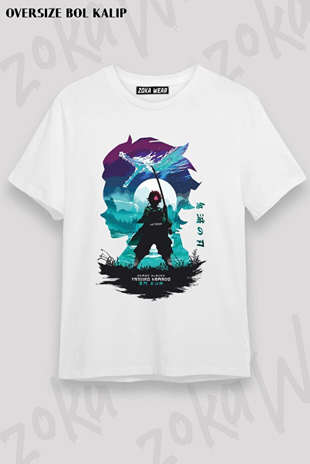 Demon Slayer Unisex Oversize Tanjiro Kamado Printed T-Shirt