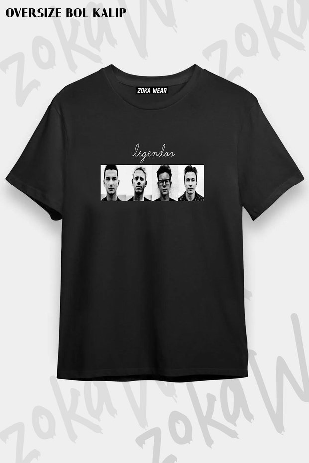 Unisex Oversize Fit Legendas Depeche Model Design Printed Tshirt