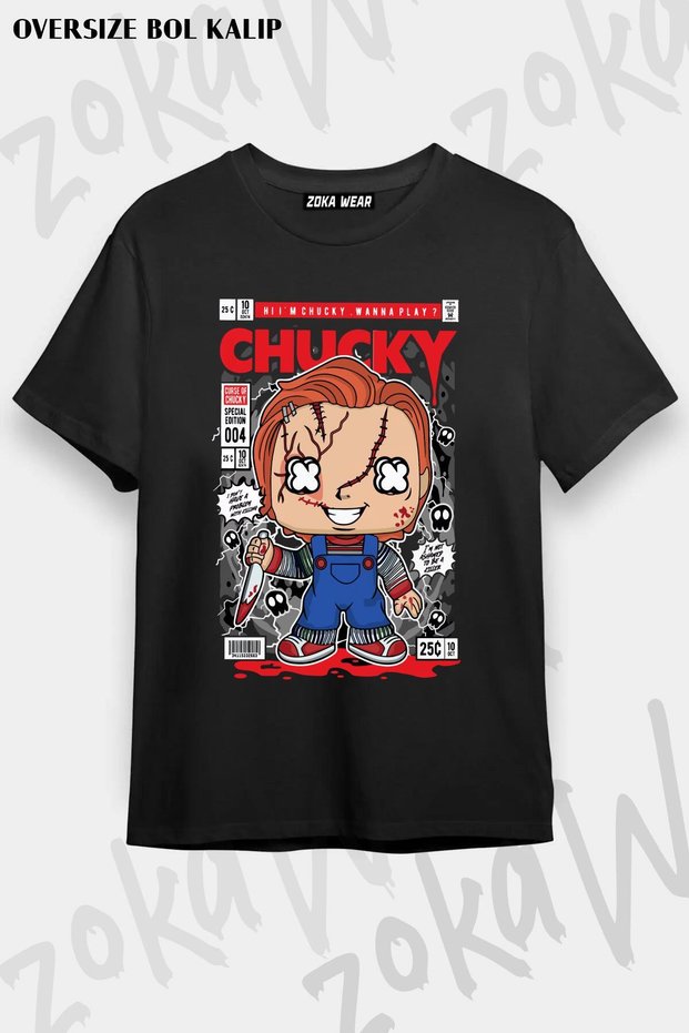 Unisex Oversize Fit Chucky Special Design Printed Tshirt