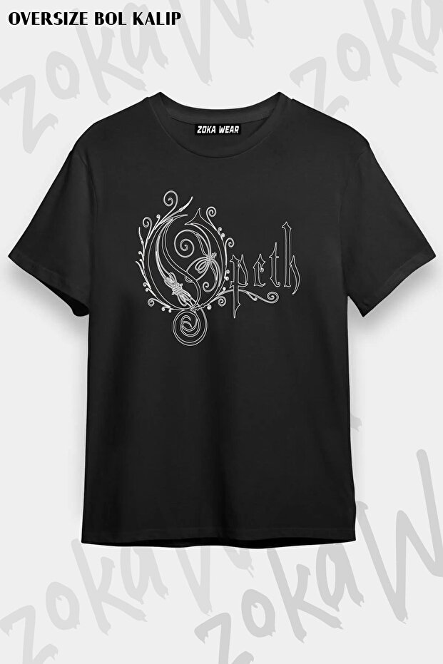 تي شيرت مطبوع بتصميم شعار Opeth مقاس كبير للجنسين