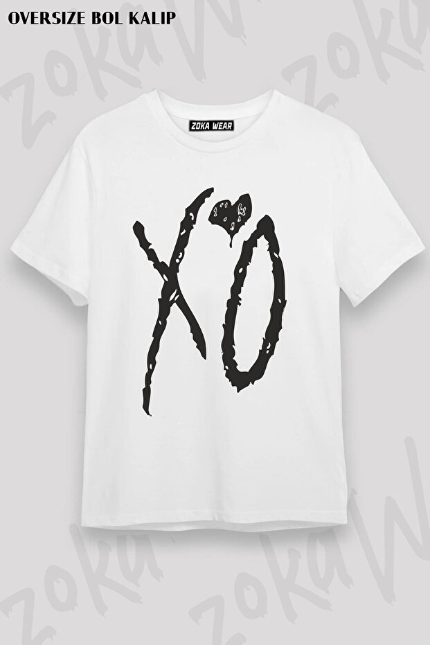 تيشيرت مطبوع بتصميم The Weeknd، Xo مقاس كبير للجنسين