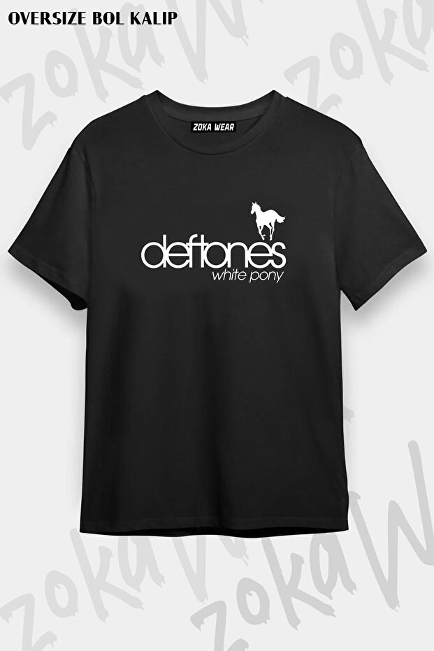 Unisex Oversize Die Deftones White Pony Design Printed Tshirt
