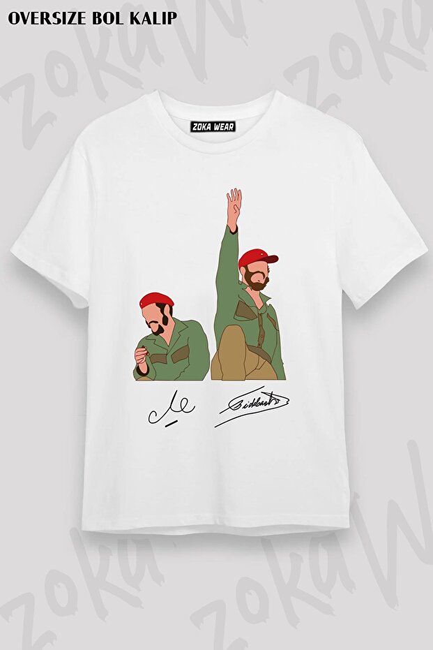 تيشيرت مطبوع بتصميم تشي جيفارا كبير الحجم للجنسين