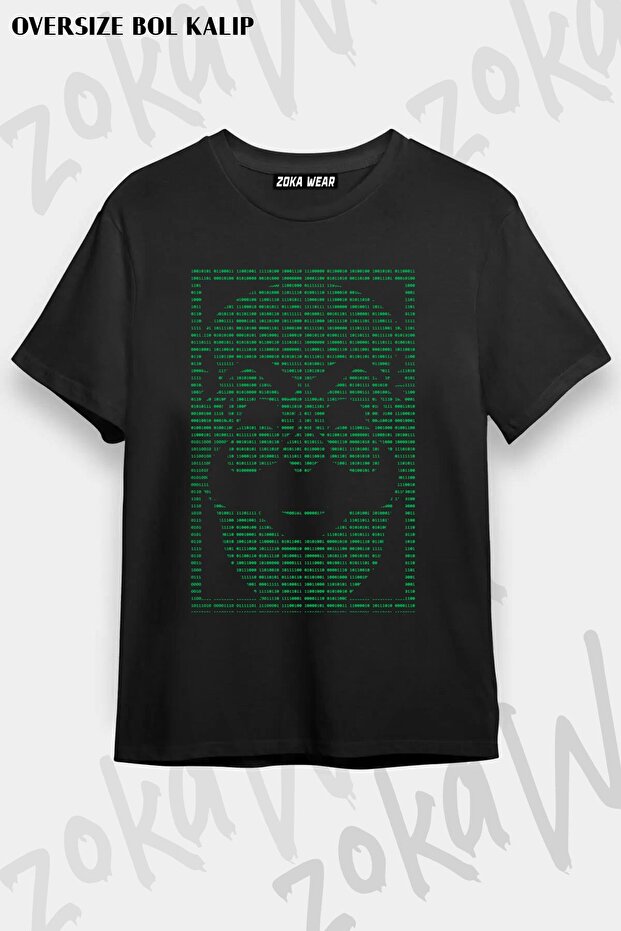 Unisex Oversize Die Mr Robot Fsociety Binary Design Printed Tshirt