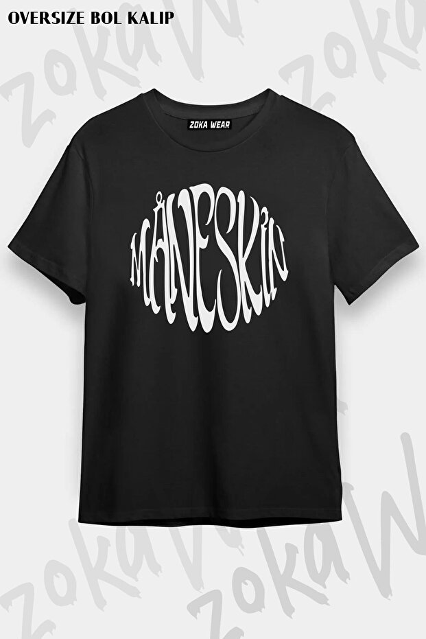 Unisex Oversize Mold Maneskin Logo Design Printed Tshirt