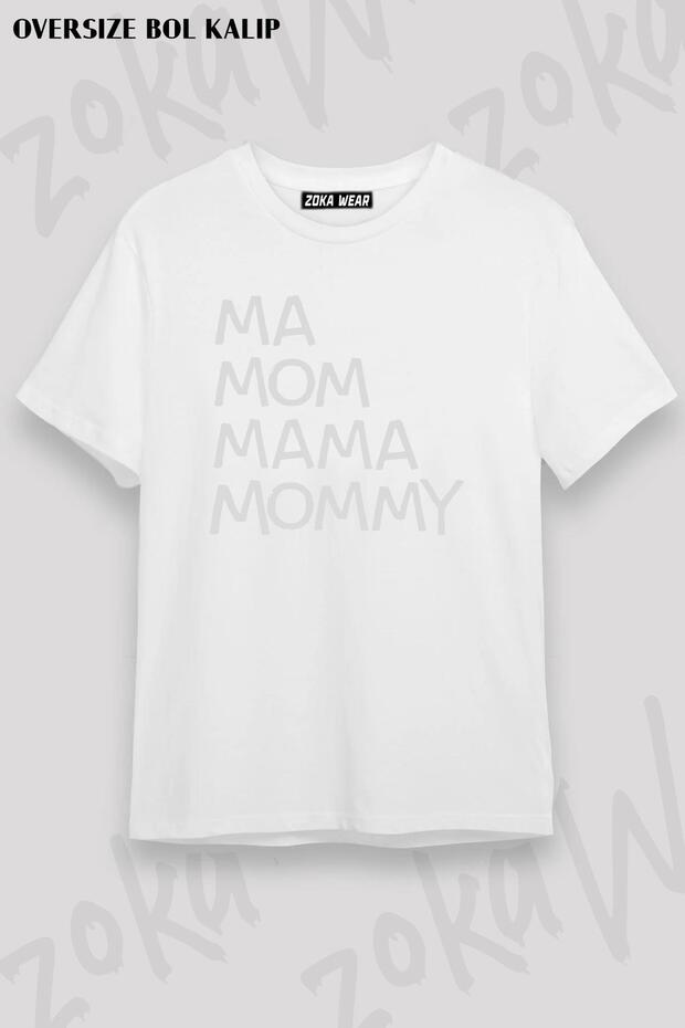 تيشيرت مطبوع بتصميم Ma Mom Mama مقاس كبير للجنسين