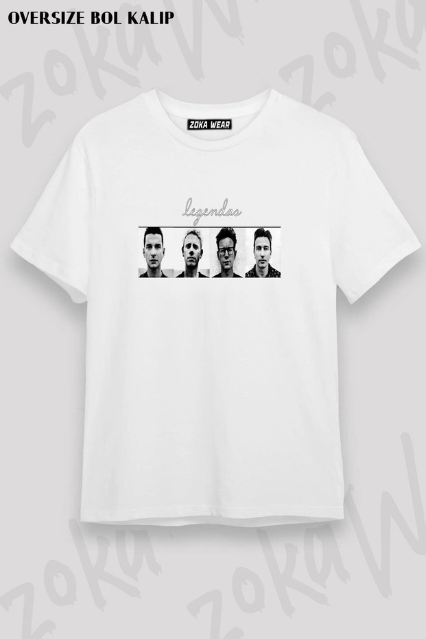 Unisex Oversize Fit Legendas Depeche Model Design Printed Tshirt