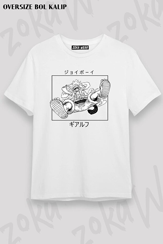 Unisex Oversize Luffy Gear Five Printed T-Shirt