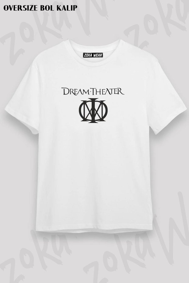 Unisex Oversize Mold Dream Theater Logo Design Printed Tshirt
