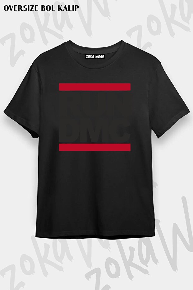 Unisex Oversize Fit Run Dmc Music Group Design Printed Tshirt