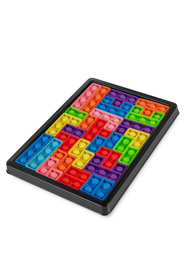 Popitli Puzzle Tetris Oyuncak 3d Tetris Ve Tasarım 26 Parça Yapı Taşları Duyusal Eğitici Oyuncak - 4