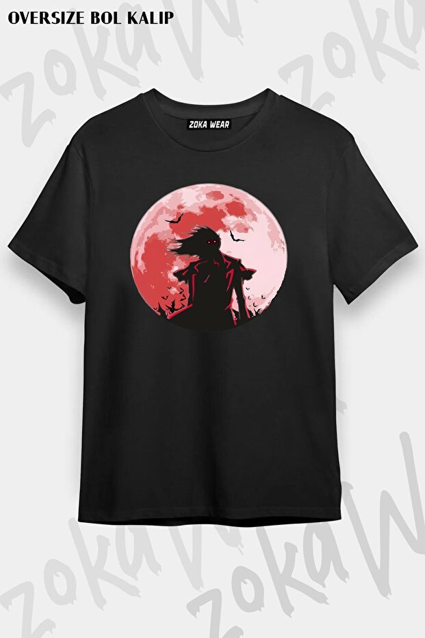 Hellsing Alucard Blood Moon Unisex Oversize Tshirt