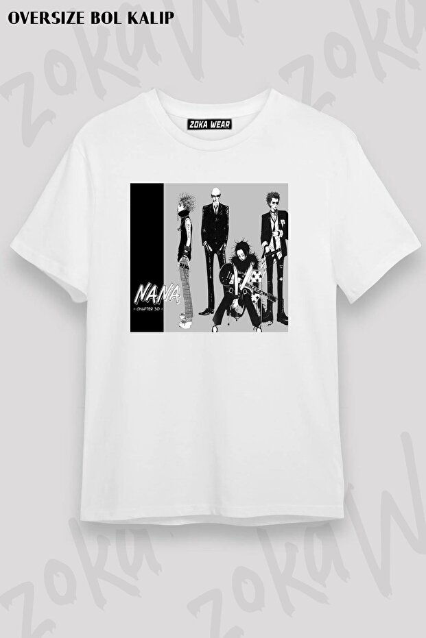 Unisex Oversize Nana V5 Design - Black Stones Printed T-Shirt