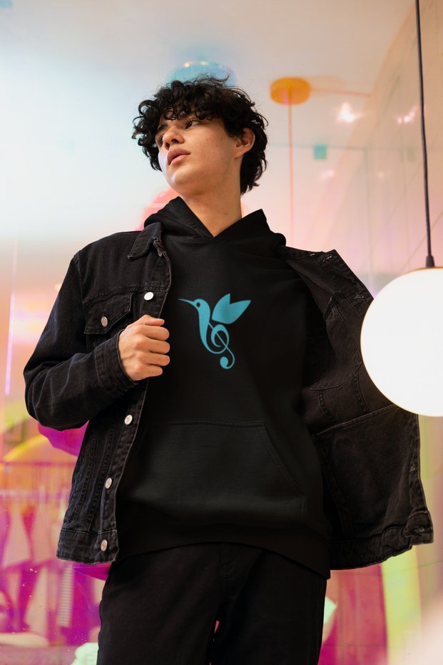 Nota Bird Printed Men's Cotton Long Sleeve Sharon 3 Thread Hooded Sweatshirt